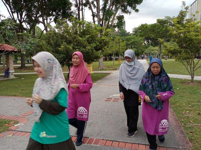 Elderly enjoying time with companion